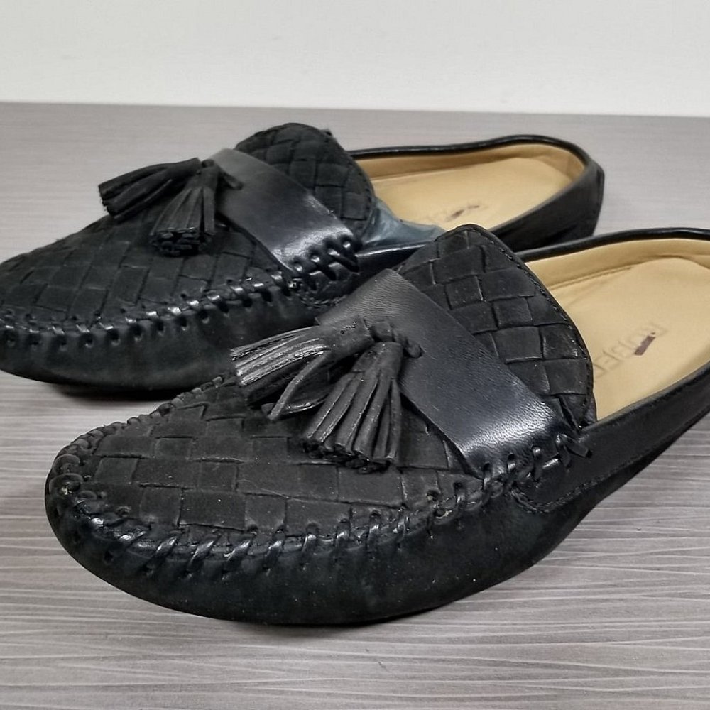 Robert Zur 'Paloma' Loafer, Black Leather, Womens Size 6